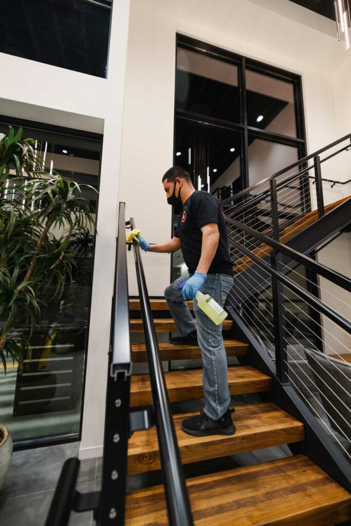 stairway cleaning by Dura-Shine Clean professional janitorial services in Kennewick